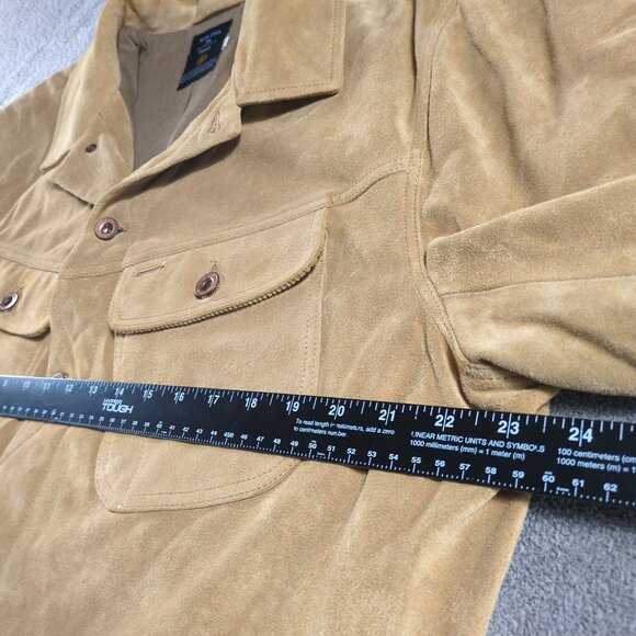 Taylor Stitch Marigold Mens 46 Sand Suede Long Haul Jacket Tan Barn Corduroy Lux - Picture 5 of 11